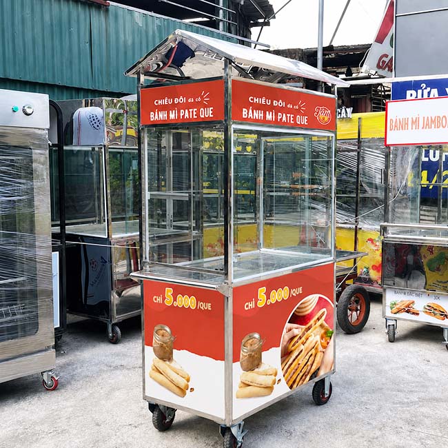 Xe bánh mf que 1m thiết kế mái chùa