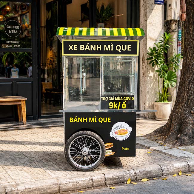 Xe bánh mì que linh hoạt địa điểm