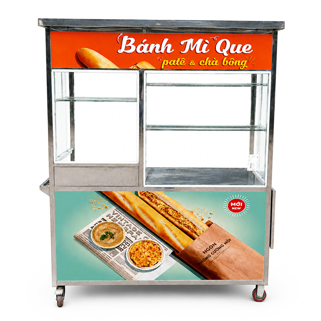 Xe bánh mì Que mái bằng 2m Q2000-B