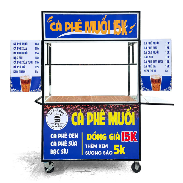 Xe cà phê mái bằng 1m2 dễ vệ sinh và bảo dưỡng