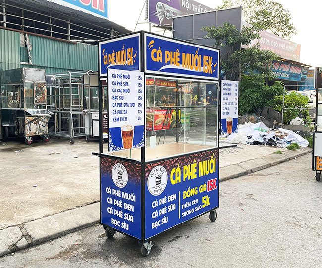 Xe cà phê mái bằng 1m2 phù hợp với nhiều mô hình kinh doanh