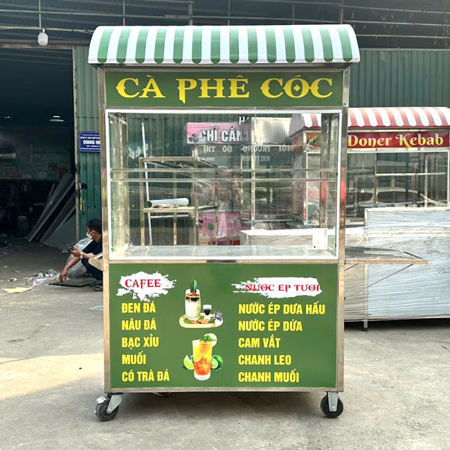 Không gian pha chế rộng rãi