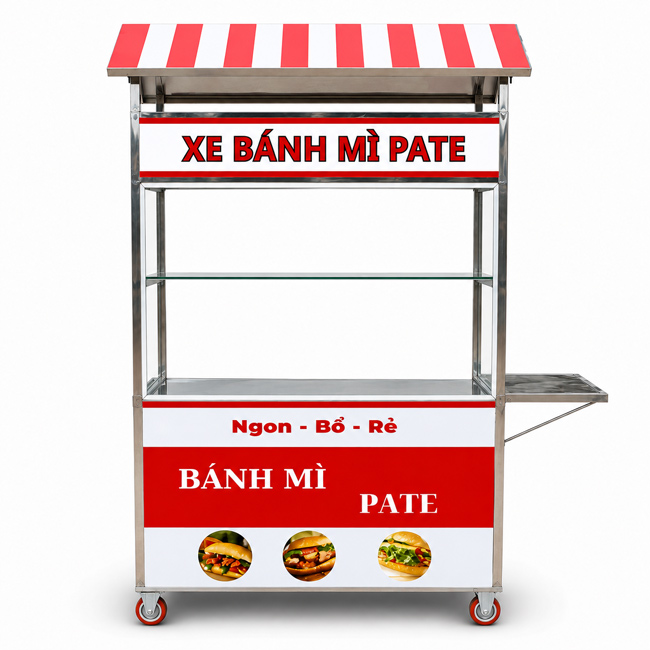 Xe đẩy bánh mì Pate mái chùa 1m5 XI-150-MA