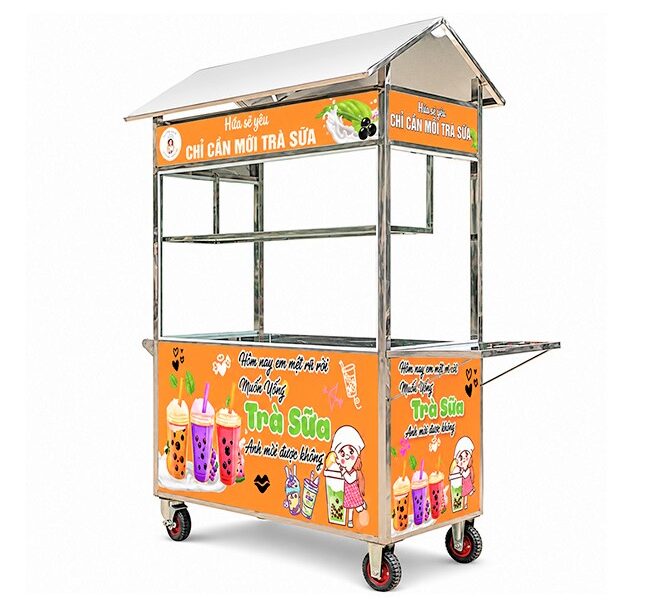 Xe trà sữa mái chùa 1m2 bền bỉ