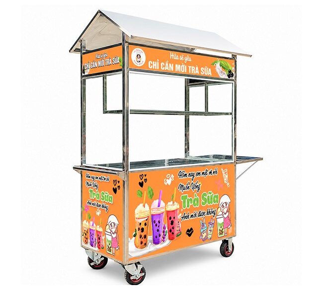Xe trà sữa mái chùa 1m2 Quang Huy
