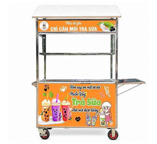 Xe trà sữa mái chùa 1m2 tăng tính nhận diện thương hiệu