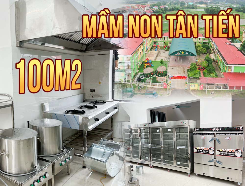 Dự án thi công bếp cho Trường Mầm non Tân Tiến