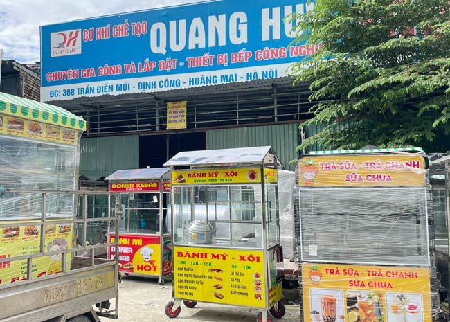 Quang Huy chuyên trực tiếp sản xuất và phân phối xe bánh mì chất lượng