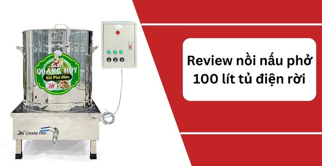 Nồi nấu phở 100 lít tủ điện rời