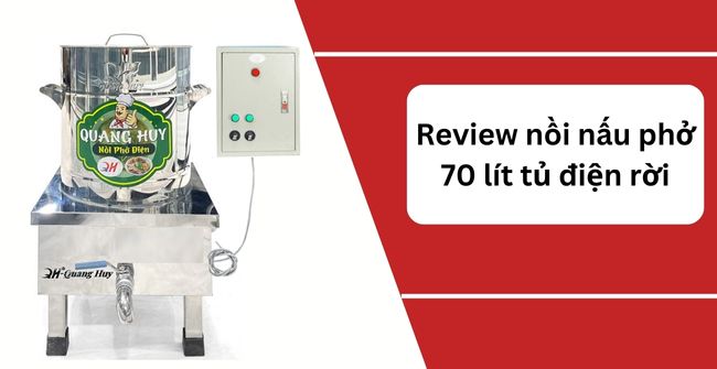 Nồi nấu phở 70 lít tủ điện rời