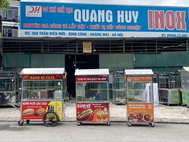 Xưởng sản xuất Quang Huy cung cấp và phân phối các dòng xe bánh mì chất lượng