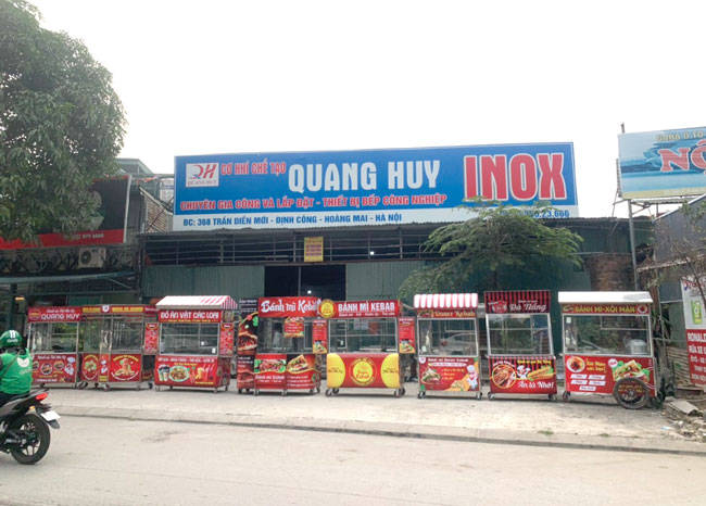 Quang Huy sản xuất và phân phối xe bánh mì chính hãng