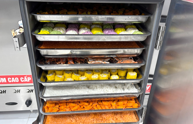 Tủ hấp b&aacute;nh bao 6 khay
