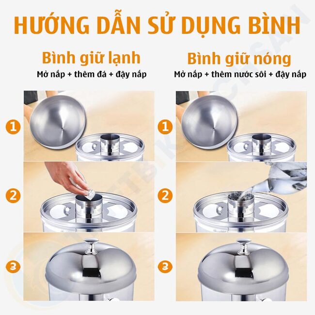 Cách sử dụng bình đựng nước trái cây 24 lít 3 ngăn