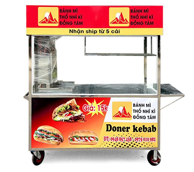 Cấu tạo xe bánh mì Thổ Nhĩ Kỳ 2m mái bằng