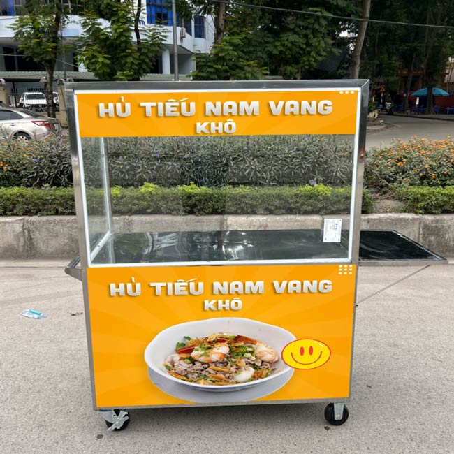 Cấu tạo xe hủ tiếu mái bằng 1m2
