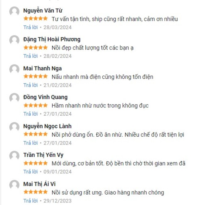 Đánh giá của người dùng về nồi nấu phở 2 ngăn 120 lít