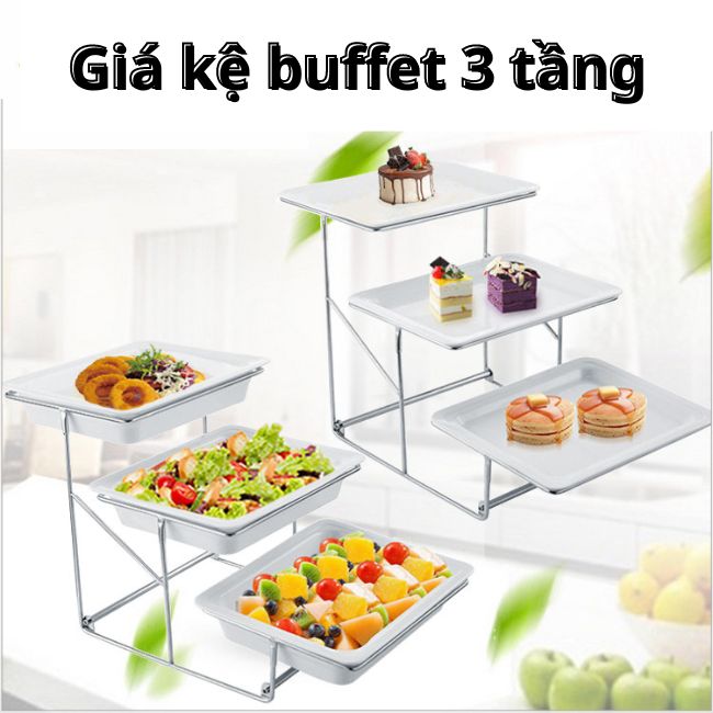 Giá kệ buffet 3 tầng