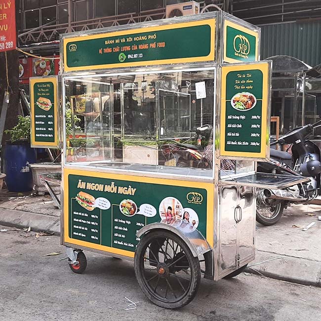 Hướng dẫn sử dụng và vệ sinh xe bán xôi bánh mì 2m