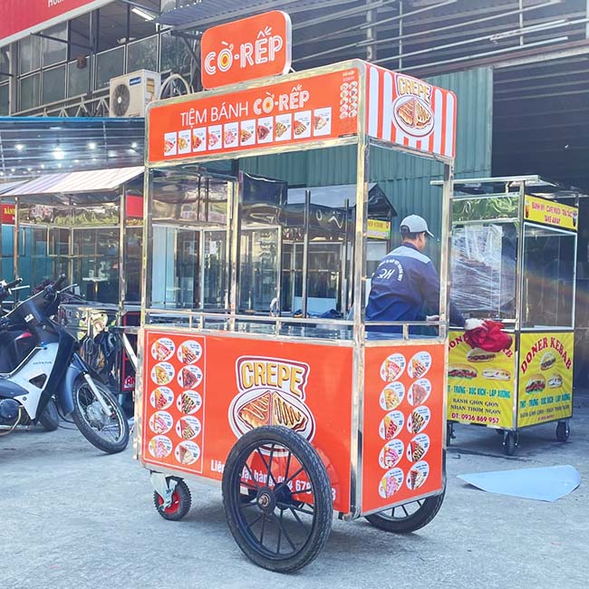 Hướng dẫn sử dụng xe bán bánh cờ rếp 1m2 mái bằng