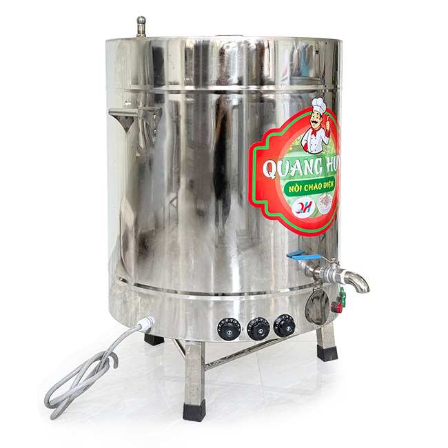 Nồi nấu cháo điện 150l nấu 15kg gạo/mẻ