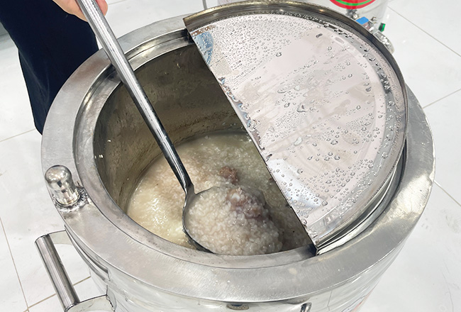 Nồi cháo điện 200L ứng dụng cao