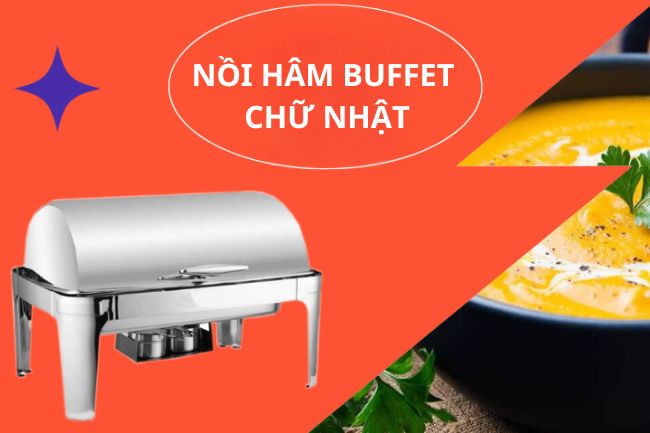 Nồi hâm buffet chữ nhật