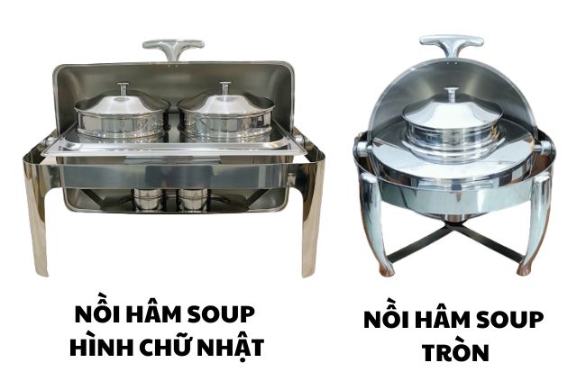 Phân loại nồi hâm soup theo hình dáng