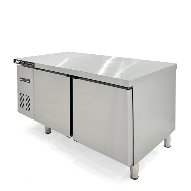 Tủ mát bàn chặt 2 cánh 260l làm lạnh quạt gió