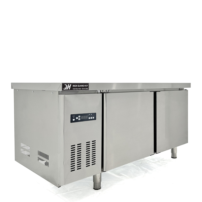 Tủ mát bàn chặt 2 cánh 260l làm lạnh quạt gió