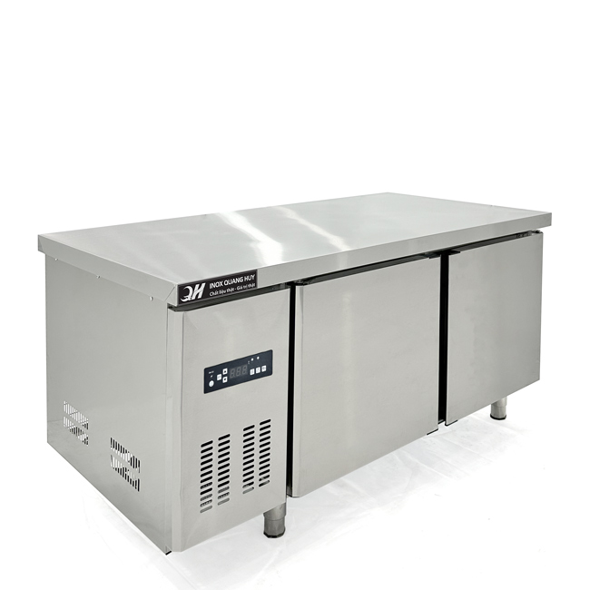 Tủ mát bàn chặt 2 cánh 260l làm lạnh quạt gió