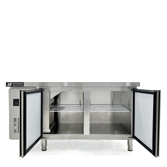 Tủ mát bàn chặt 2 cánh 260l làm lạnh quạt gió