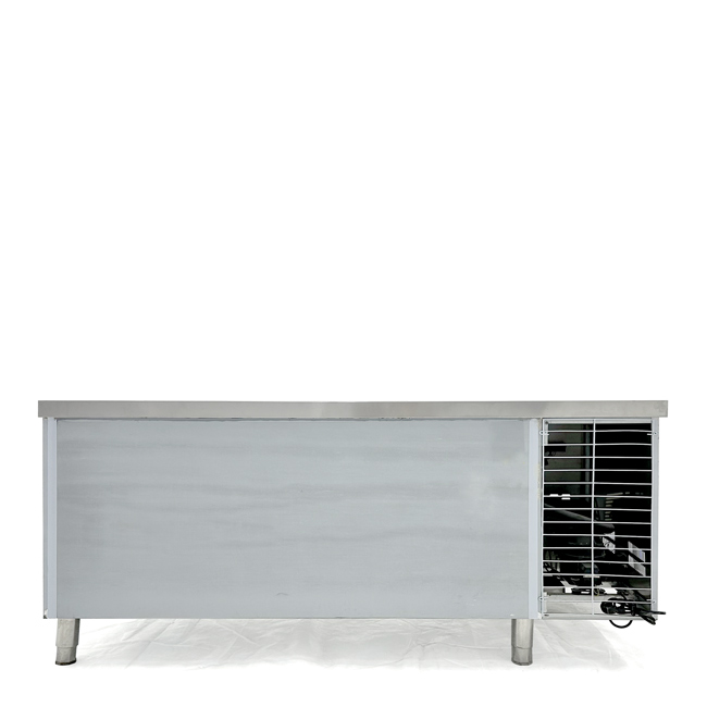 Tủ mát bàn chặt 2 cánh 260l làm lạnh quạt gió