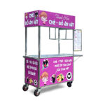 Xe bán chè 1m5 mái bằng V1500-B