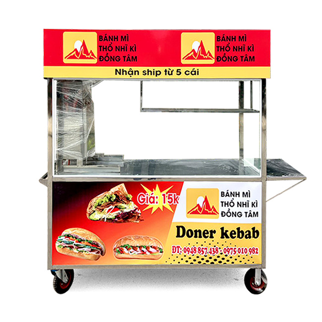 Xe bánh mì Thổ Nhĩ Kỳ mái bằng 2m NK2000-B