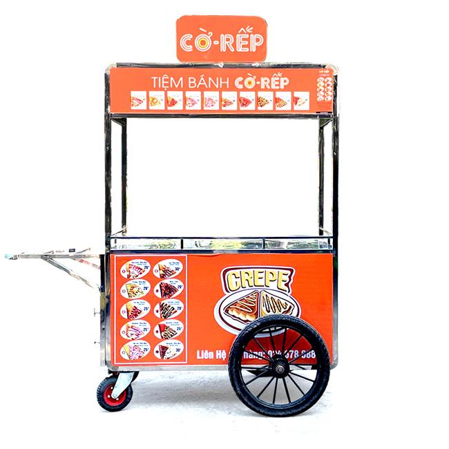 Xe bán bánh cờ rếp 1m2 phù hợp với mô hình kinh doanh nào