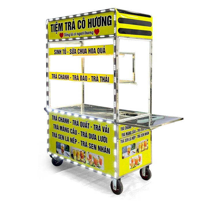 Xe bán sữa chua hoa quả 1m5 kinh nghiệm tối ưu lợi nhuận