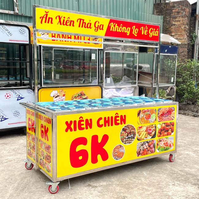 Quang Huy chuyên gia công xe inox bán hàng