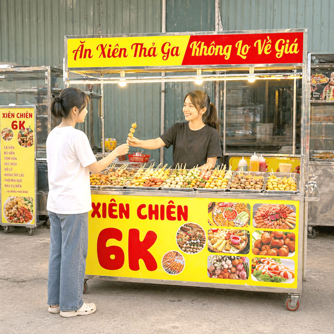 Xu hướng kinh doanh xe đẩy bán đồ ăn vặt