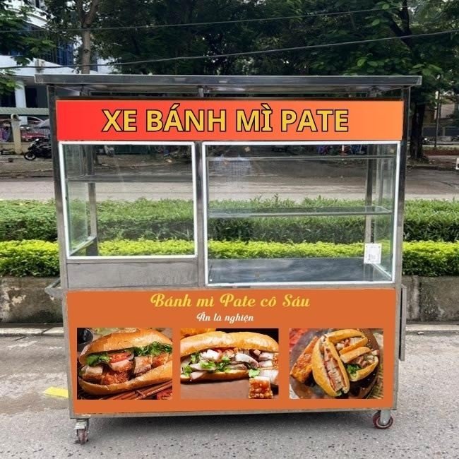 Xe bánh mì pate cỡ lớn từ 1m6 - 1m8 - 2m