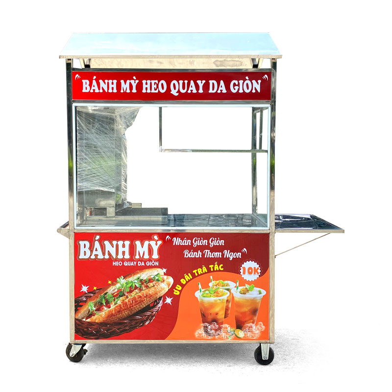 Xe bánh mì có Lò Nướng mái chùa 1m5 LN1500-C