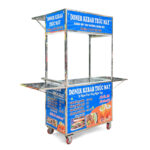 Xe bánh mì Thịt Nướng mái bằng 1m2 XBM-TNK1.2