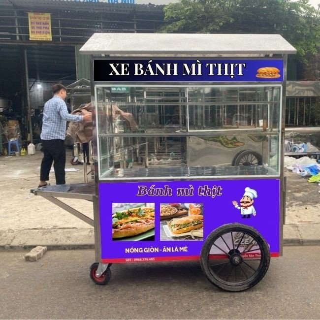 Mẫu xe bánh mì thịt nướng 3