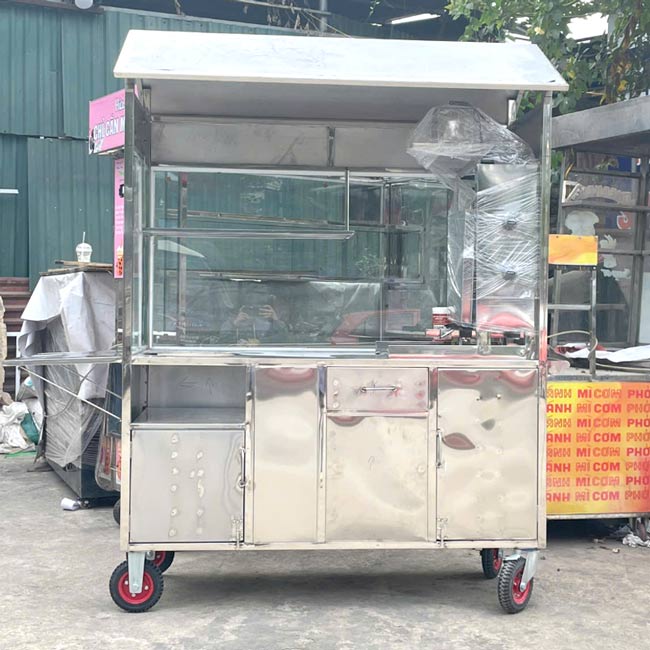 Xe bánh mì Thịt Nướng mái chùa 1m5 TN1500-C