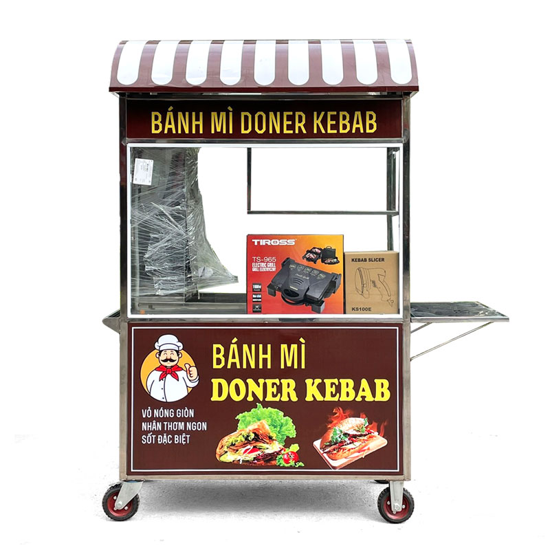 Xe bánh mì Thổ Nhĩ Kỳ 1m8 mái vòm màu cf