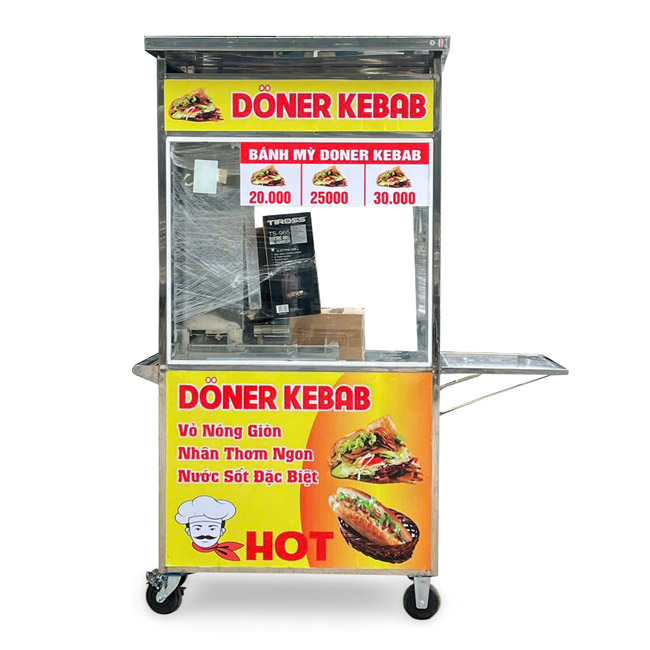 Xe bánh mì thổ nhĩ kỳ 90cm mái bằng NK900-B