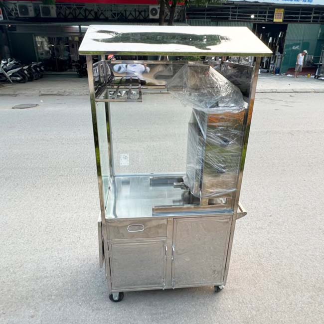 Xe bánh mì Thổ Nhĩ Kỳ mái chùa inox cao cấp