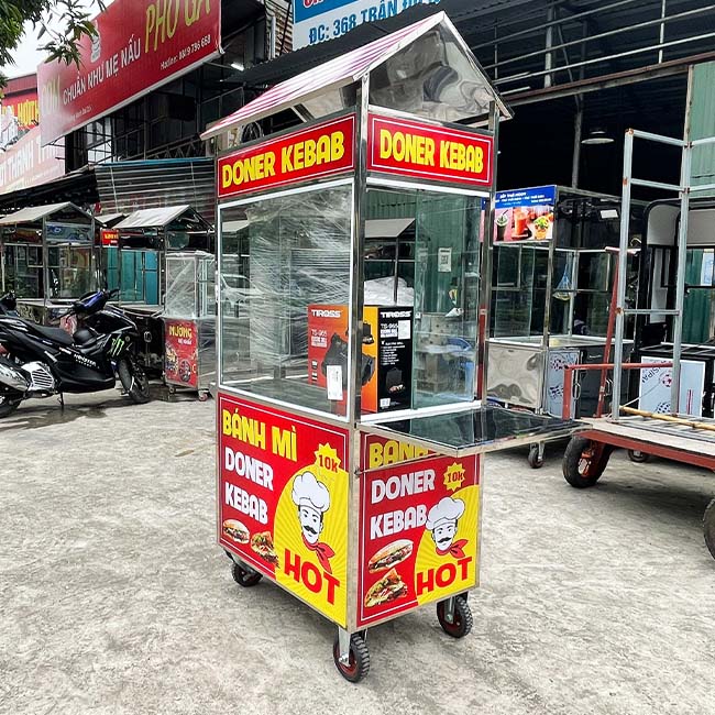 Xe bánh mì Thổ Nhĩ Kỳ mái chùa thiết kế nhỏ gọn
