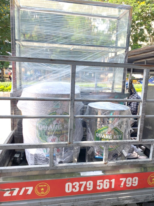 Quang Huy hỗ trợ vận chuyển xe hủ tiếu tận nơi
