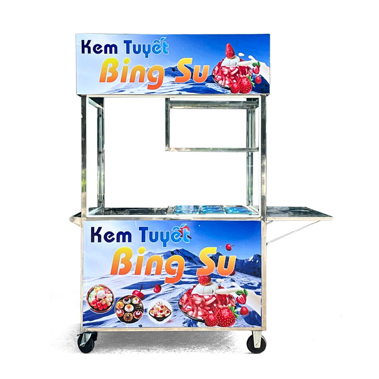 Xe bán kem 1m5 mái bằng K1500-B